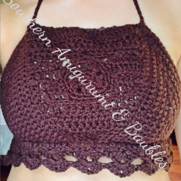 Handmade Crochet Top & Bikini Bottom - Picture 3 of 6